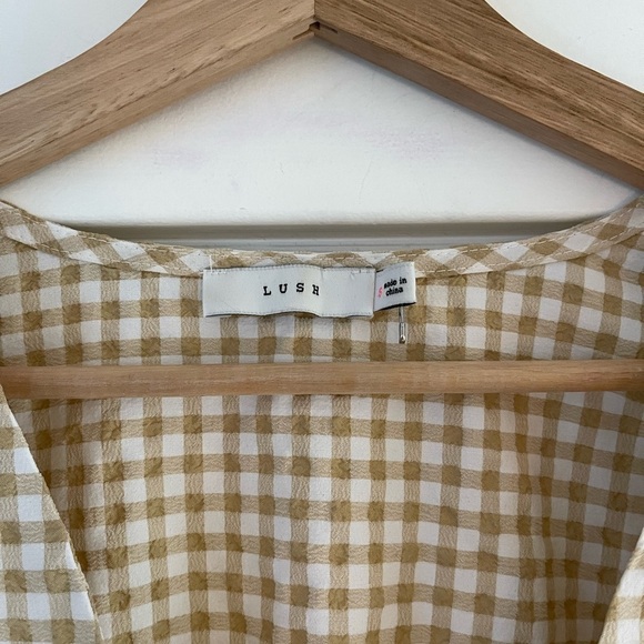 Lush O Ring Gingham Cropped Top - S - Picture 3 of 5